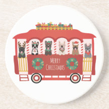 God jul Fransk Bulldog Helgdag Trolly