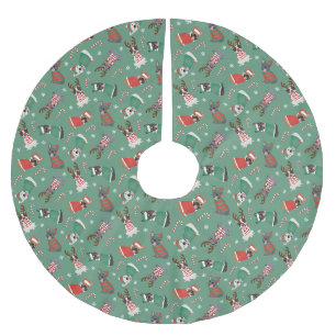 God jul Fransk Bulldog Julgransmatta Borstad Polyester