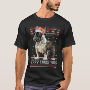 God jul Fransk Bulldog Ugly Sweater T Shirt