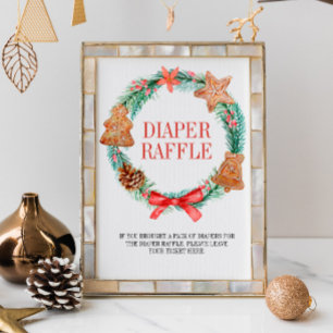 God jul, fransman, babykläder Diaper Raffle Poster
