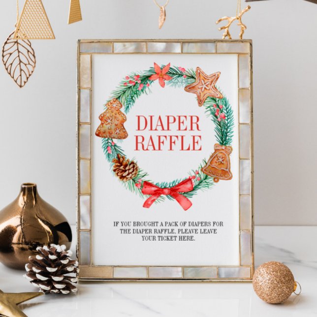 God jul, fransman, babykläder Diaper Raffle Poster (Skapare uppladdad)