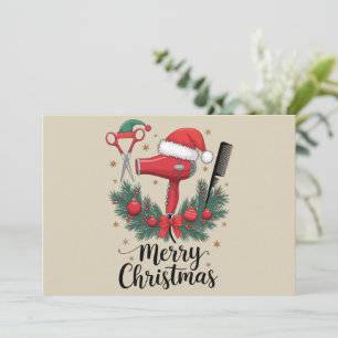 God Jul Frisör Xmas Hår Julkort