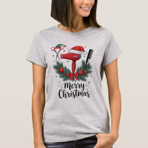 God Jul Frisör Xmas Hår T Shirt
