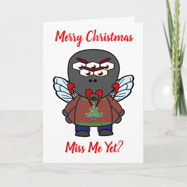 God jul. Fröcken mig ännu? Helgkort (Framsida)