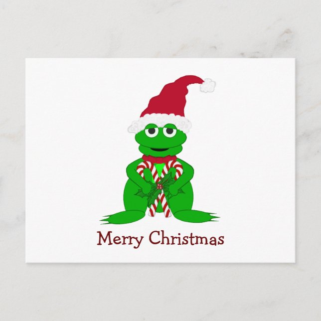 God jul Frog Helg Vykort (Framsida)