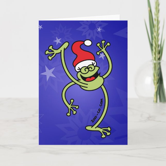 God jul Frog Helgkort (Framsida)