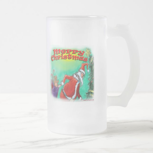 God jul frostat ölglas (Höger)