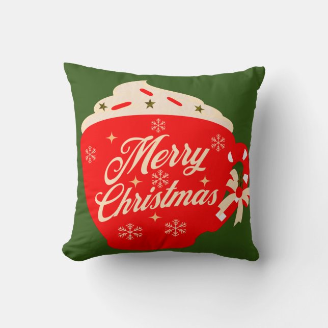 God Jul Frostflingor Strössel  Kudde (Framsida)