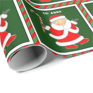 God jul, fru Claus Presentpapper