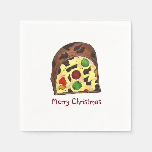 God jul Fruktkummel Helgdag Napkins Pappersservett (Framsidan)