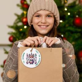 God Jul & ful julklöver önskar Renar Gåvor Etiketter