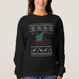 God Jul Ful Sweater Buffalo Lastbil Träd Re T Shirt