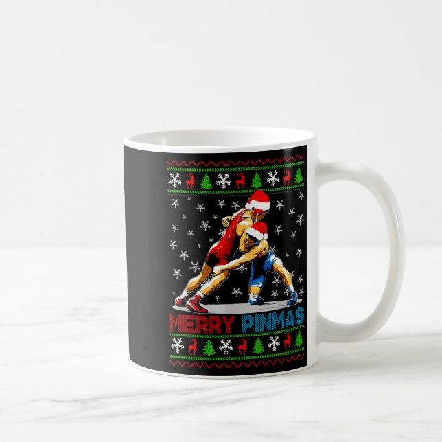 God Jul fula julen Tomte wrestling Bo Kaffemugg (Höger)