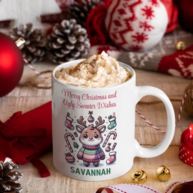 God Jul & Fula Tröjor Önskningar Renar Kaffemugg (Skapare uppladdad)