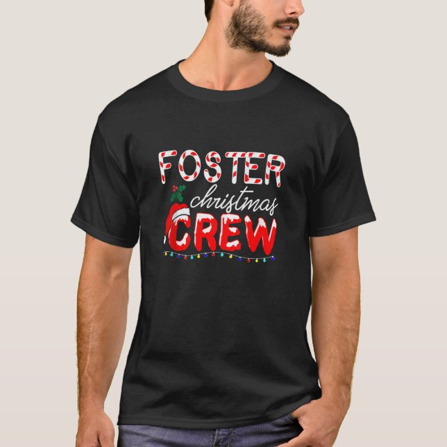 God jul Funny Foster Julafton Crew Santa Hat N T Shirt (Framsida)