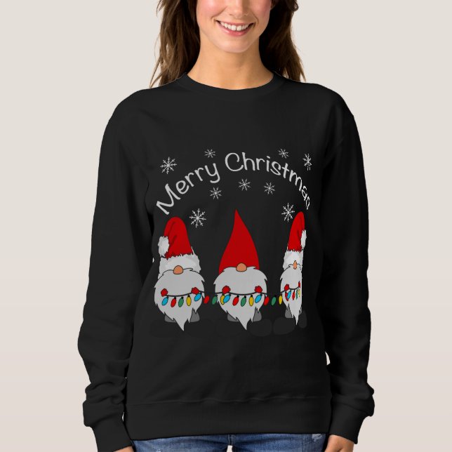 God jul Funny Gnomes Cute Jultomten Grap T Shirt (Framsida)