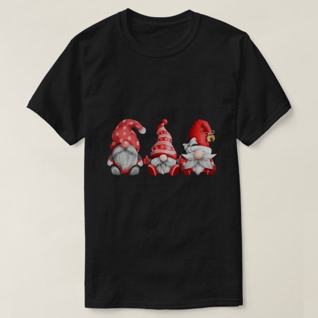 God jul Funny Gnomes Jultomten Classic T T Shirt (Design framsida)