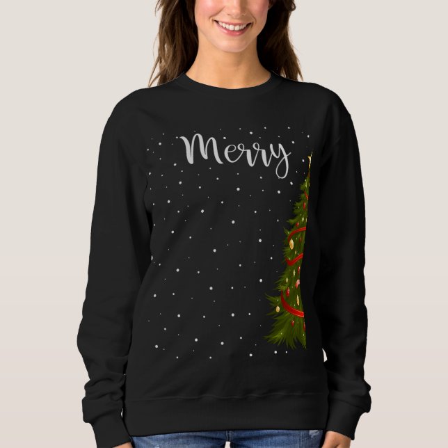 God jul Funny Julgran Par Match T Shirt (Framsida)