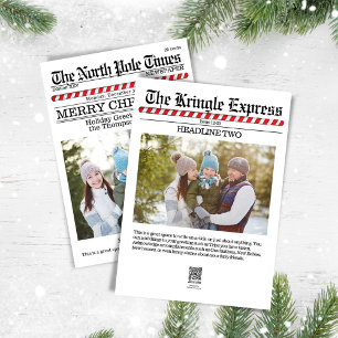 God jul Funny North Pole Photo Julkort