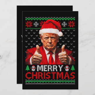 God jul Funny Trump Santa Hat Ugly Julafton Julkort