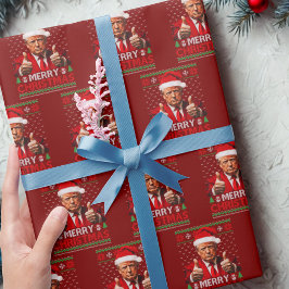 God jul Funny Trump Santa Hat Ugly Julafton Presentpapper