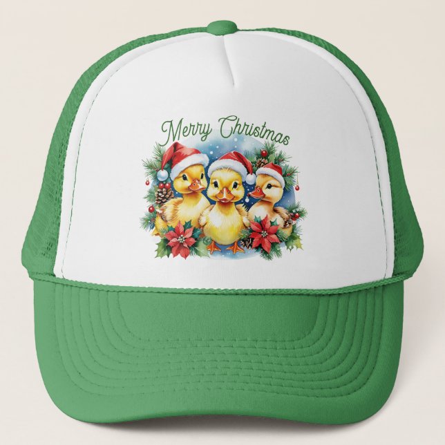 God Jul Fuzzy Baby Santa Ankungar Keps (Framsida)