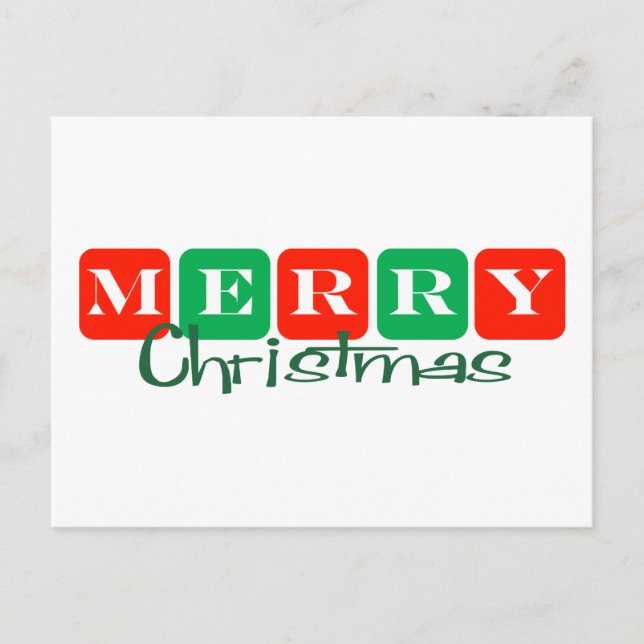 God jul (fyrkanter) helg vykort (Framsida)