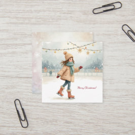 God jul! fyrkantigt visitkort