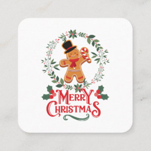 God jul fyrkantigt visitkort