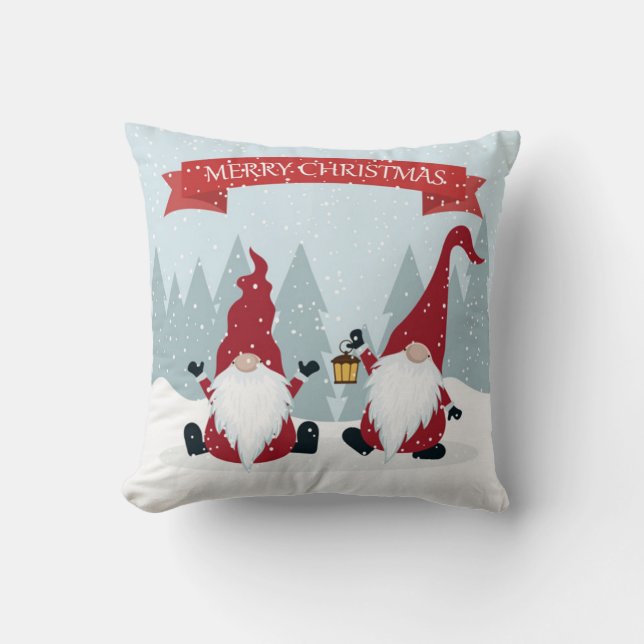 God jul Garden Gnomes Kudde (Framsida)