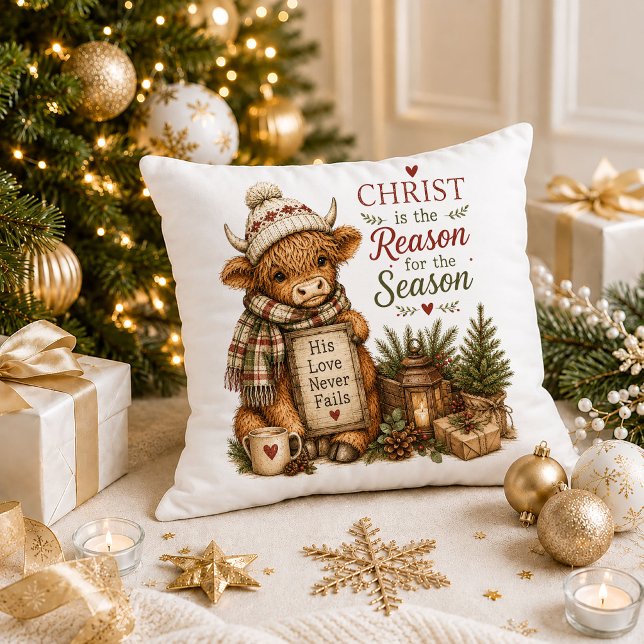 God Jul Gårdshus Citat Kuddvar Art Kudde (Merry Christmas Farmhouse Quote Throw Pillow Art)