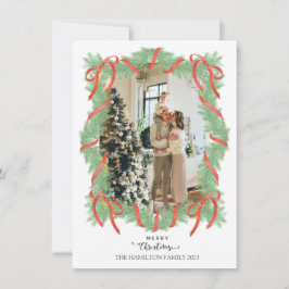 God jul Garland Ram Bow Photo Julkort