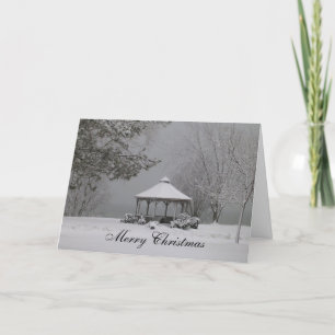 God jul-"Gazebo in Winter" Helgkort