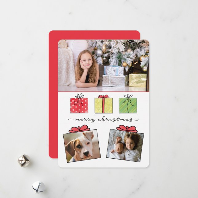 God jul ger 3-foton Helgdag Julkort (Fram/Back In Situ)
