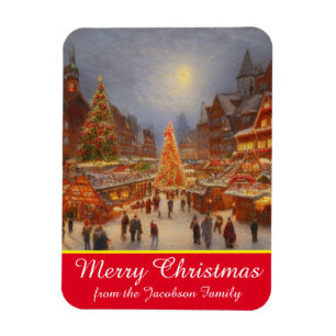 God jul German Market Hälsning Kitsch Magnet