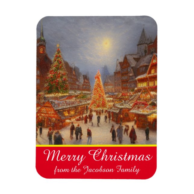 God jul German Market Hälsning Kitsch Magnet (Vertikal)