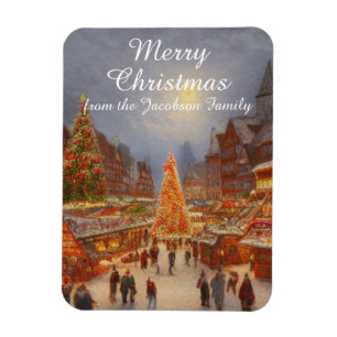 God jul German Market Hälsning Kitsch Magnet