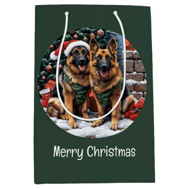God jul German Shepherd Hundar (Framsidan)