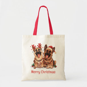 God jul German Shepherd Hundar Tygkasse