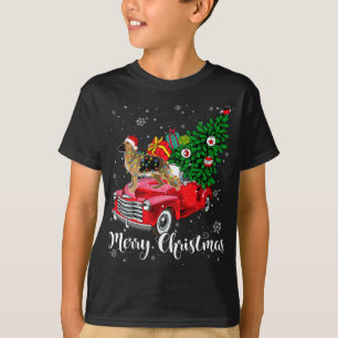 God jul German Shepherd Santa Light Red Tr T Shirt