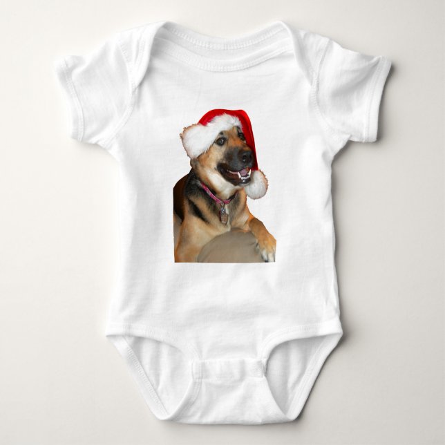 God jul German Shepherd Tee (Framsida)