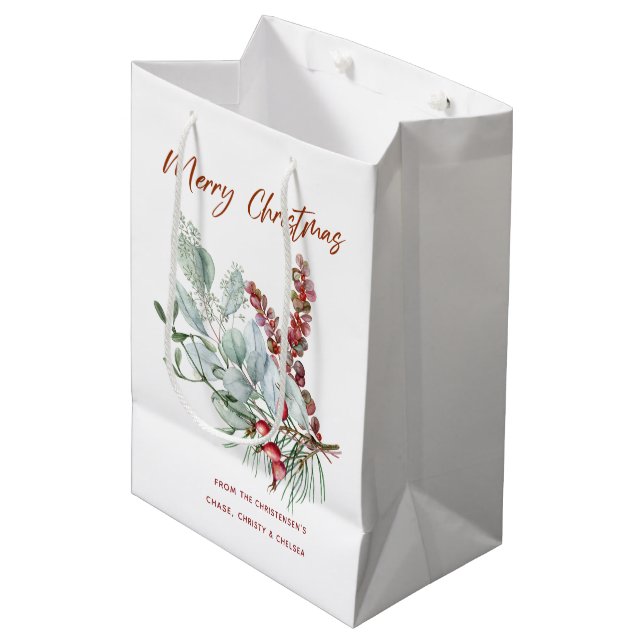 God jul Gift Bag (Framsidan Vinklad)