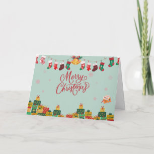 God jul Gift Boxes and Stockings Kort