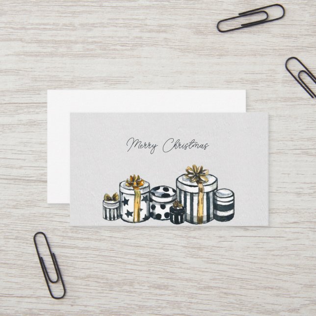 God jul Gift Boxes Visitkort (Fram/Back In Situ)