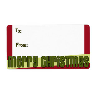 God jul gift-etiketter - stor fraktsedel