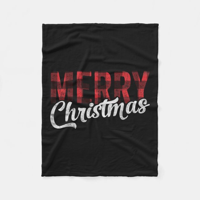 God jul Gift Family Julafton Red Buffalo Play Fleecefilt (Framsidan)