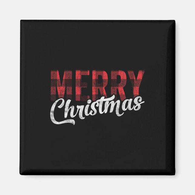 God jul Gift Family Julafton Red Buffalo Play Magnet (Framsidan)