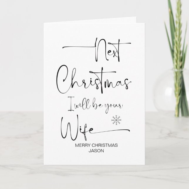 God jul Gift for Fiancé från Girlkompis Kort (Framsida)