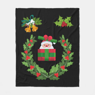 God jul Gift för julfamiljen Fleecefilt
