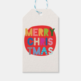 God jul Gift-Märkre dubbelsidig med Till/från Presentetikett